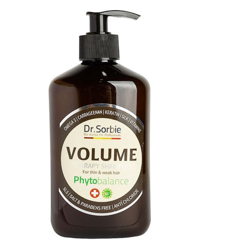 Dr. Sorbie Volume Therapy Shampoo — фітошампунь-антихлор для об'єму, 400 мл